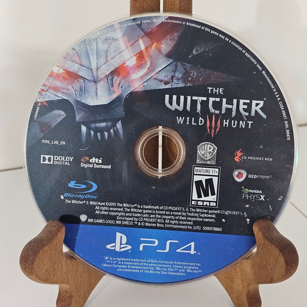 The Witcher 3 Wild Hunt Sony PlayStation 4 PS4 Game Disc Only CUSA-00527